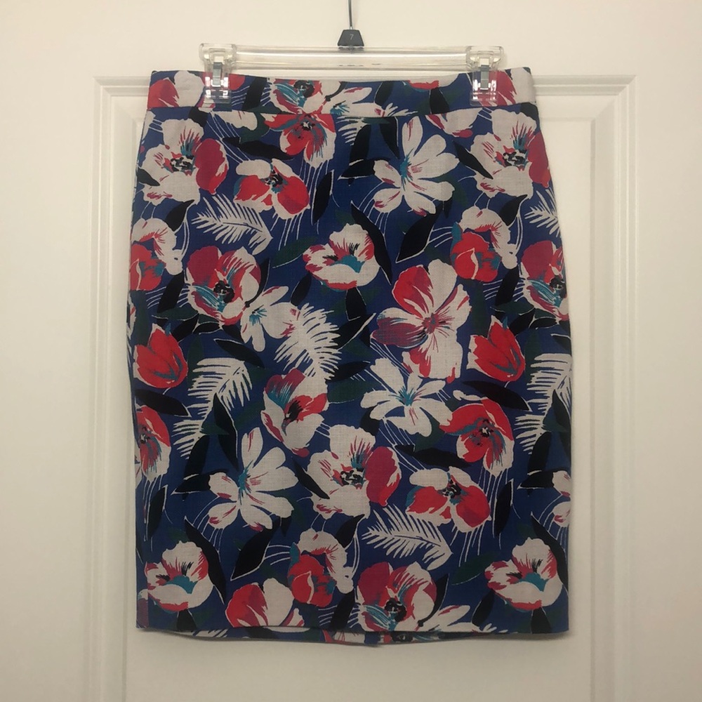 J.Crew Floral Pencil Skirt